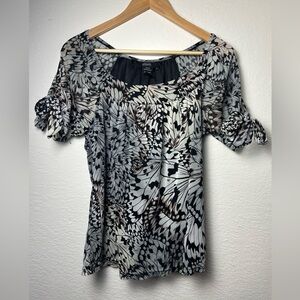 Allison Morgan’s women’s butterfly wings blouse top